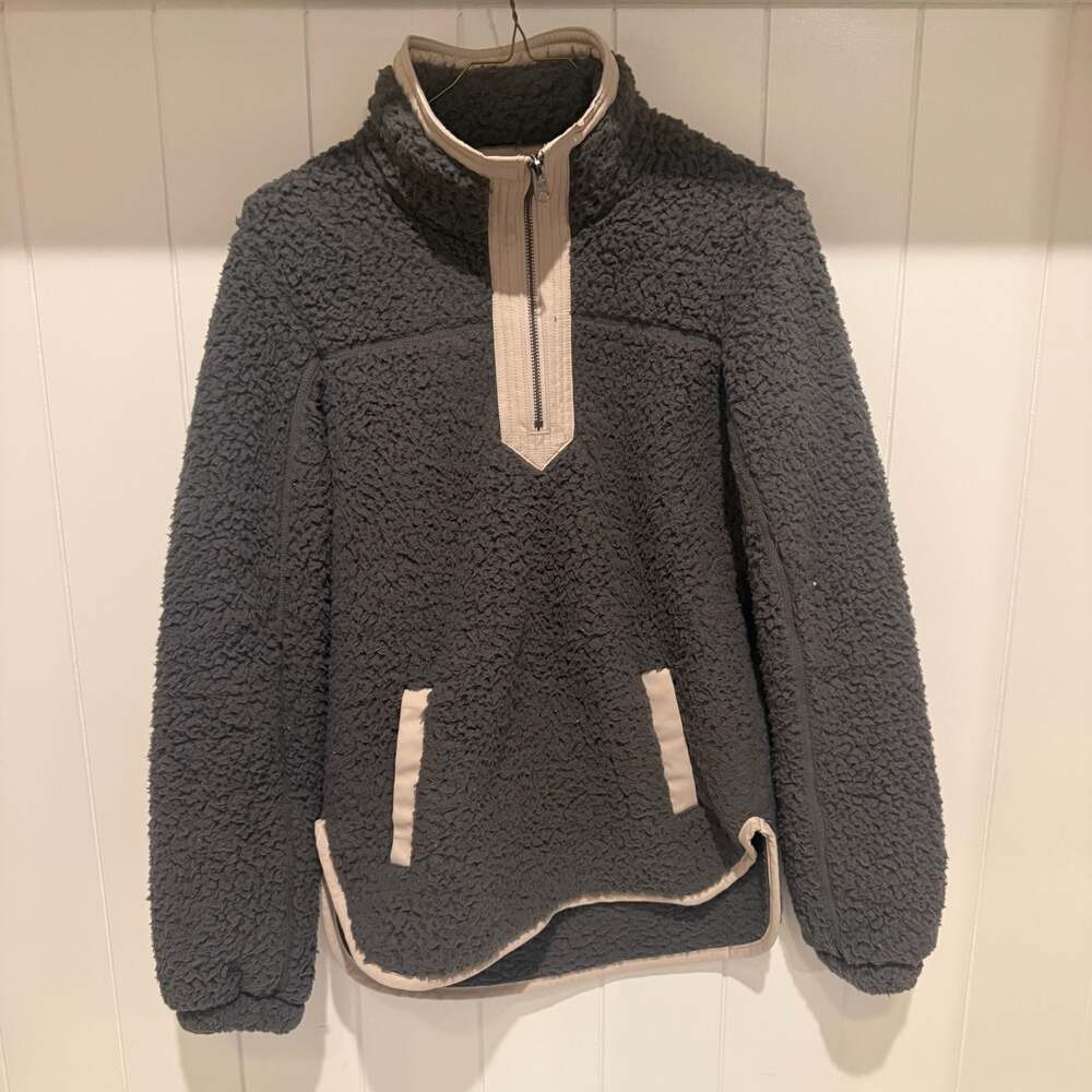 Abercrombie & Fitch Soft A&F Sherpa Quarter-Zip Pullover Jacket XS